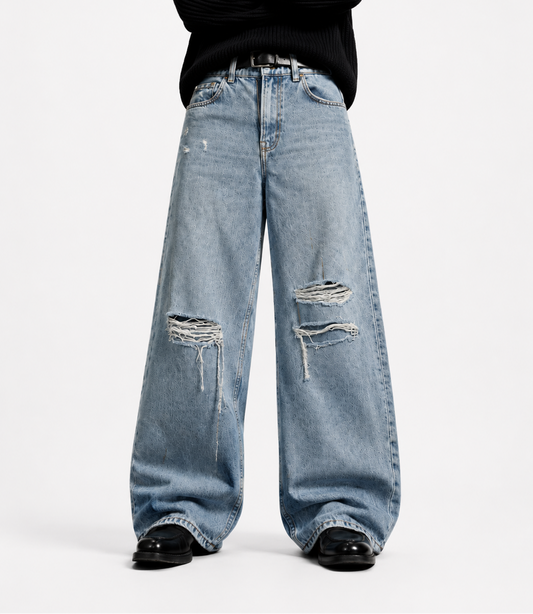 Distressed Denim Jeans