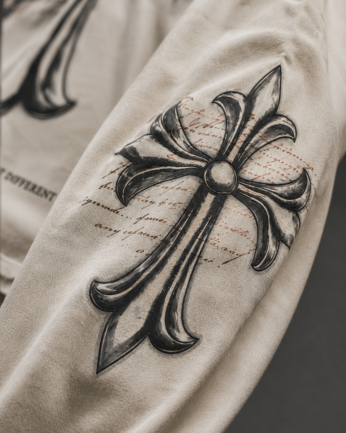 THRYVN Gothic Cross Oversized Sweatshirt
