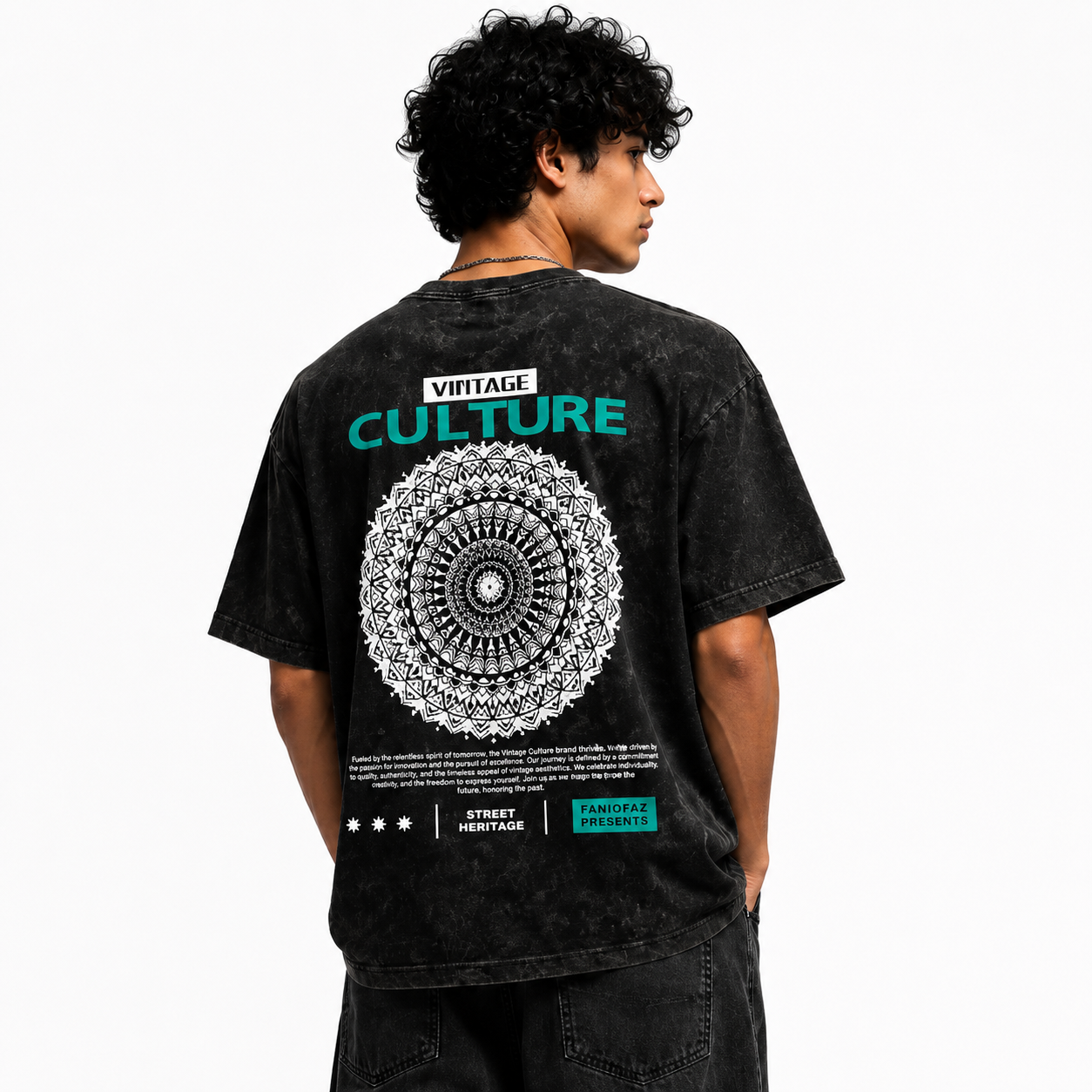 Vintage Culture Oversized Acid Wash Tee
