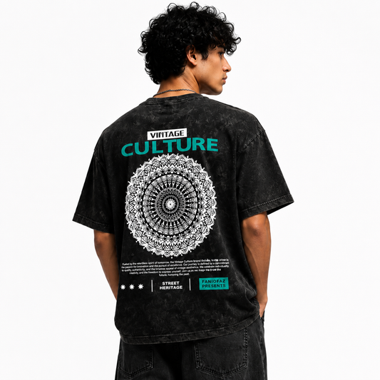 Vintage Culture Oversized Acid Wash Tee